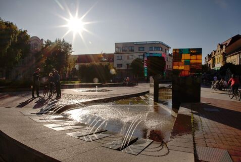 Fontána Metamorfózy s výtvarným dielom pocta tvorivému mysleniu