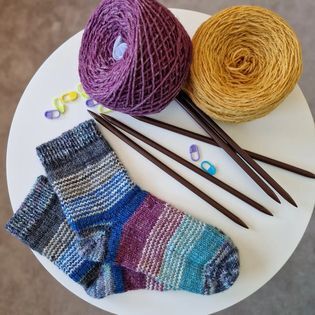 Pletené ponožky z ovčej vlny